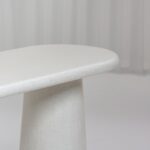 Alessia Off White Speckled Microconcrete Console Table