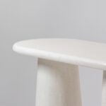 Alessia Off White Speckled Microconcrete Console Table