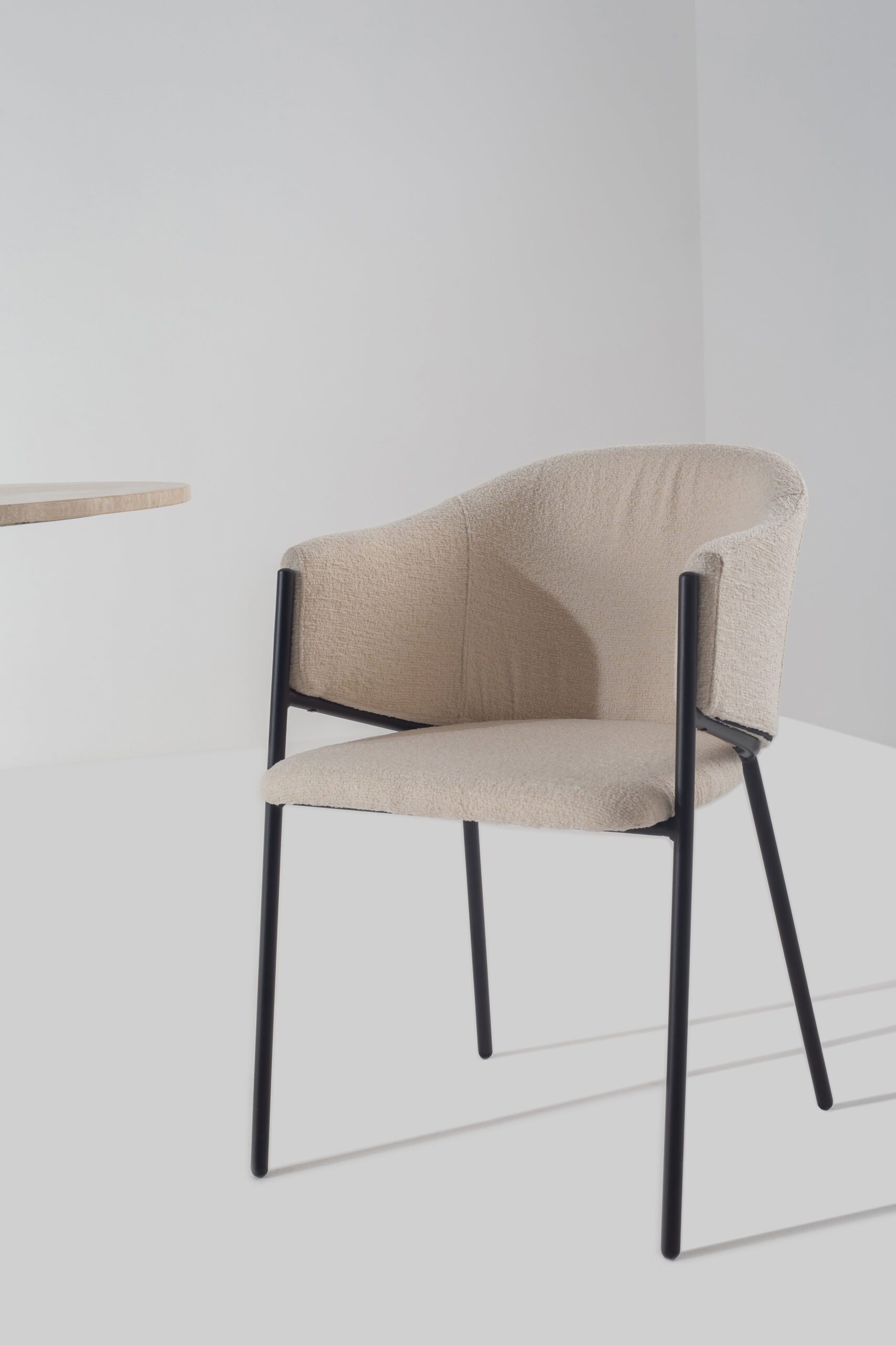 Cordelia Boucle Dining Chair - Image 3