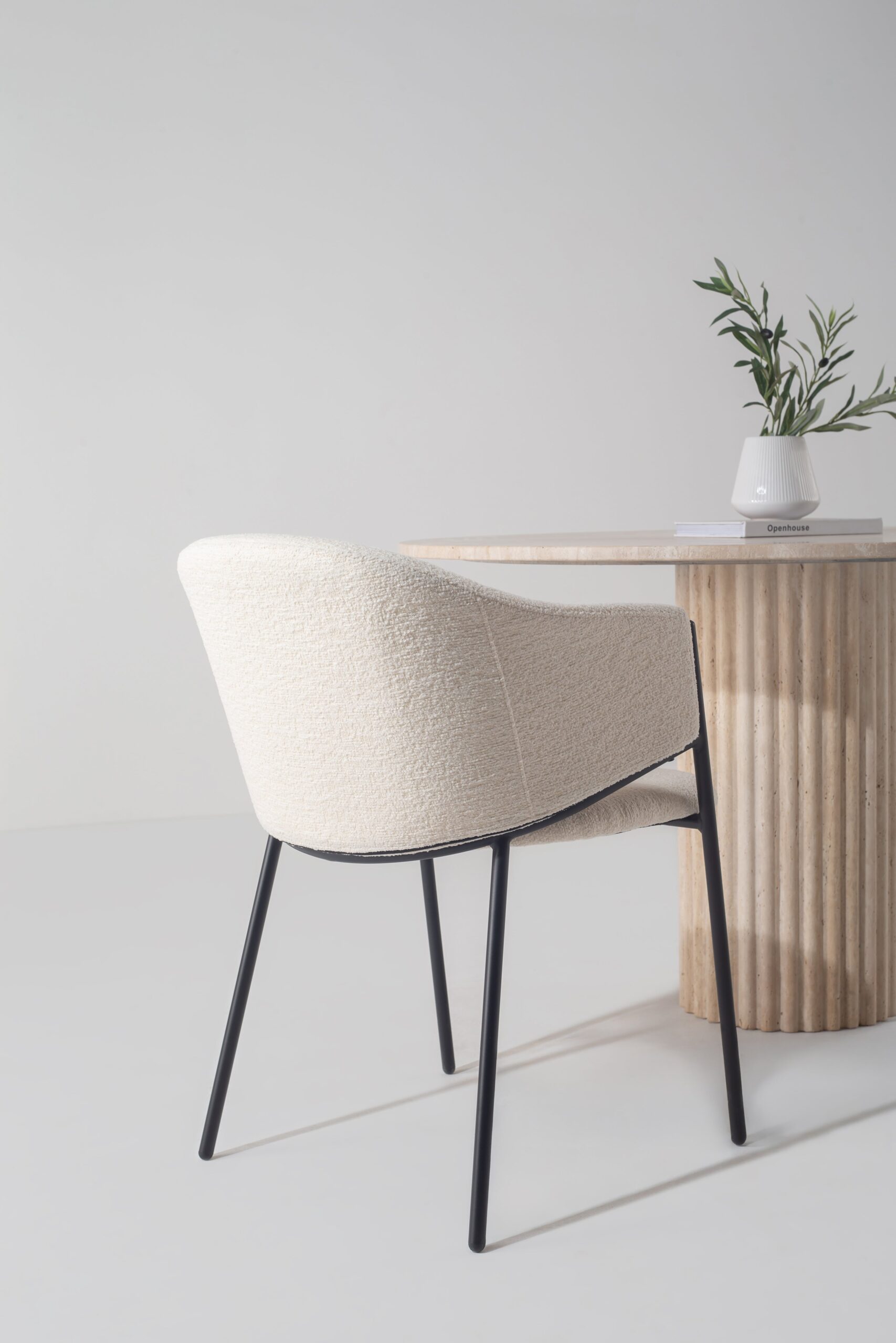 Cordelia Boucle Dining Chair - Image 4