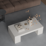 Evora Off White Microconcrete Coffee Table