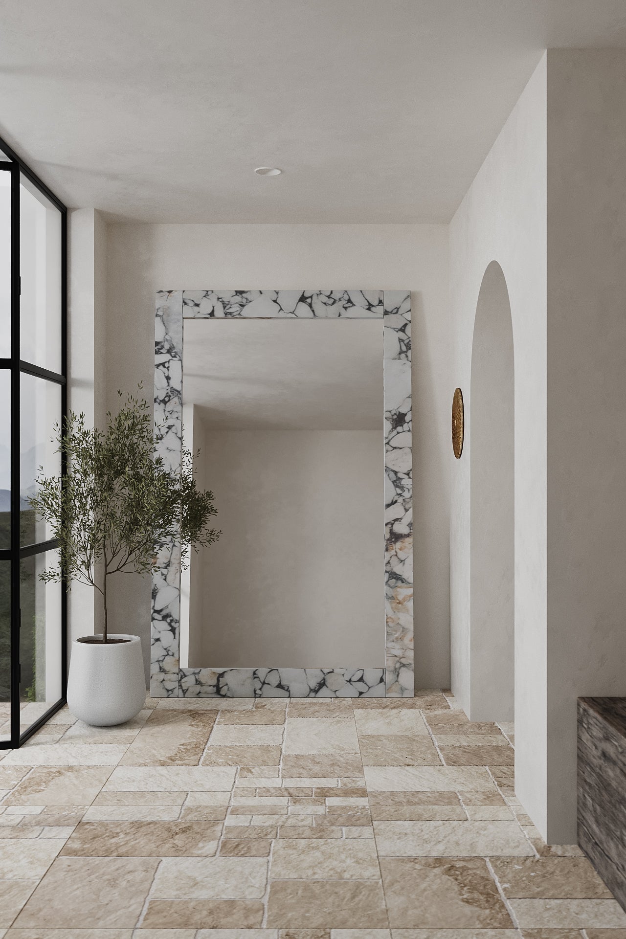 Viola Marble Rectangular Mirror