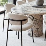 Alto White Boucle Dining Chair