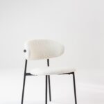 Alto White Boucle Dining Chair