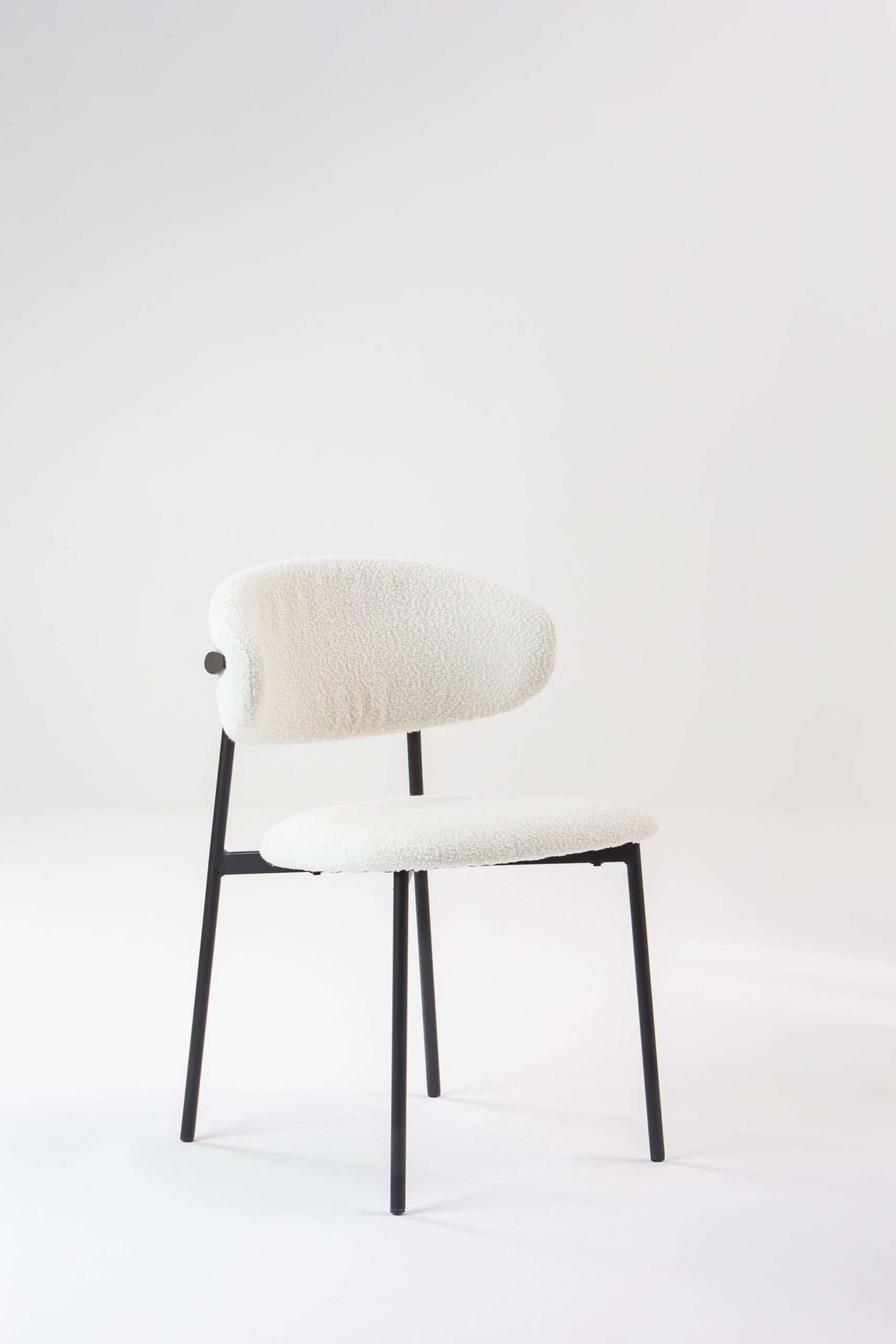 Alto White Boucle Dining Chair - Image 3