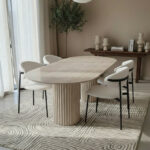 Alto White Boucle Dining Chair