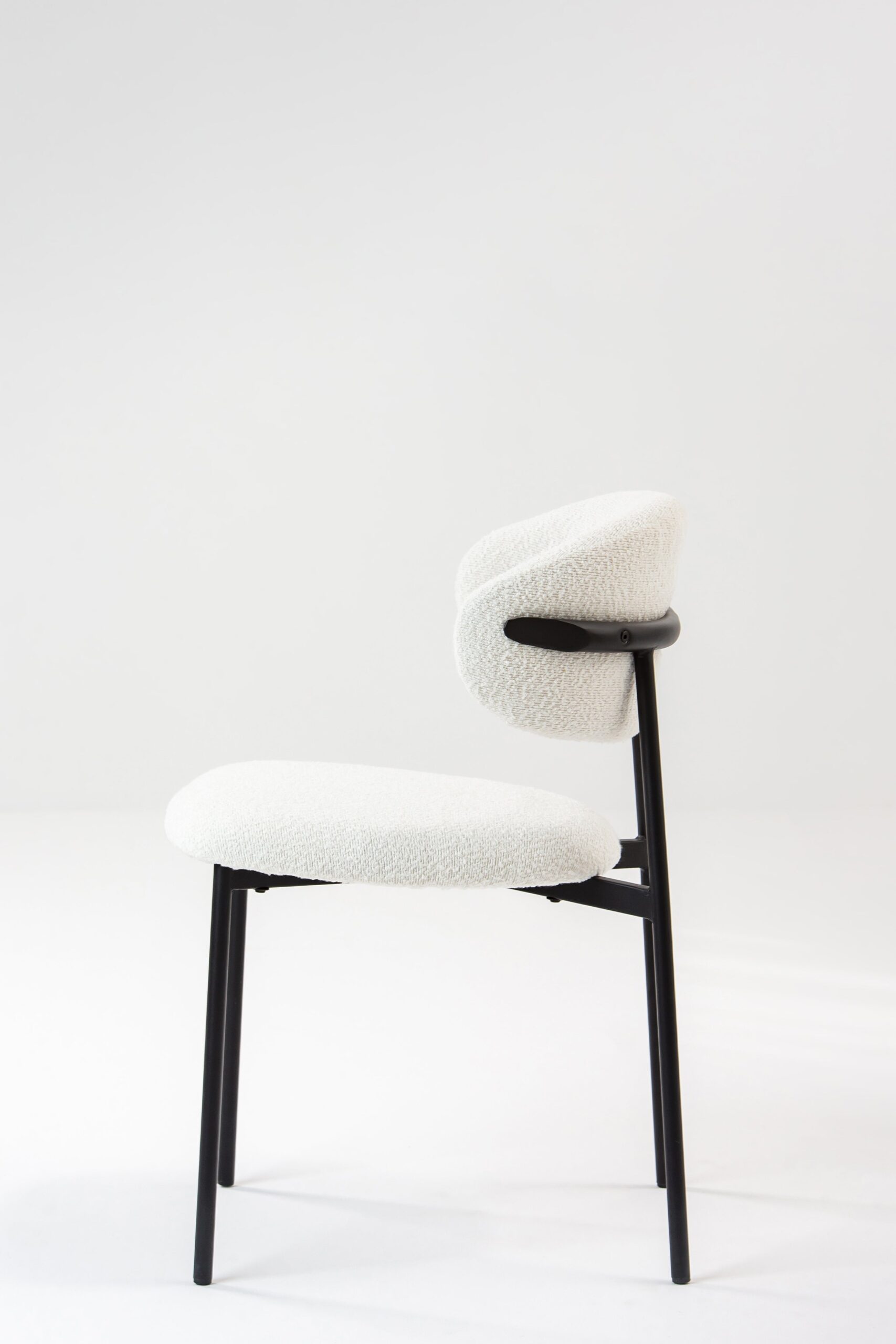 Alto White Boucle Dining Chair - Image 6