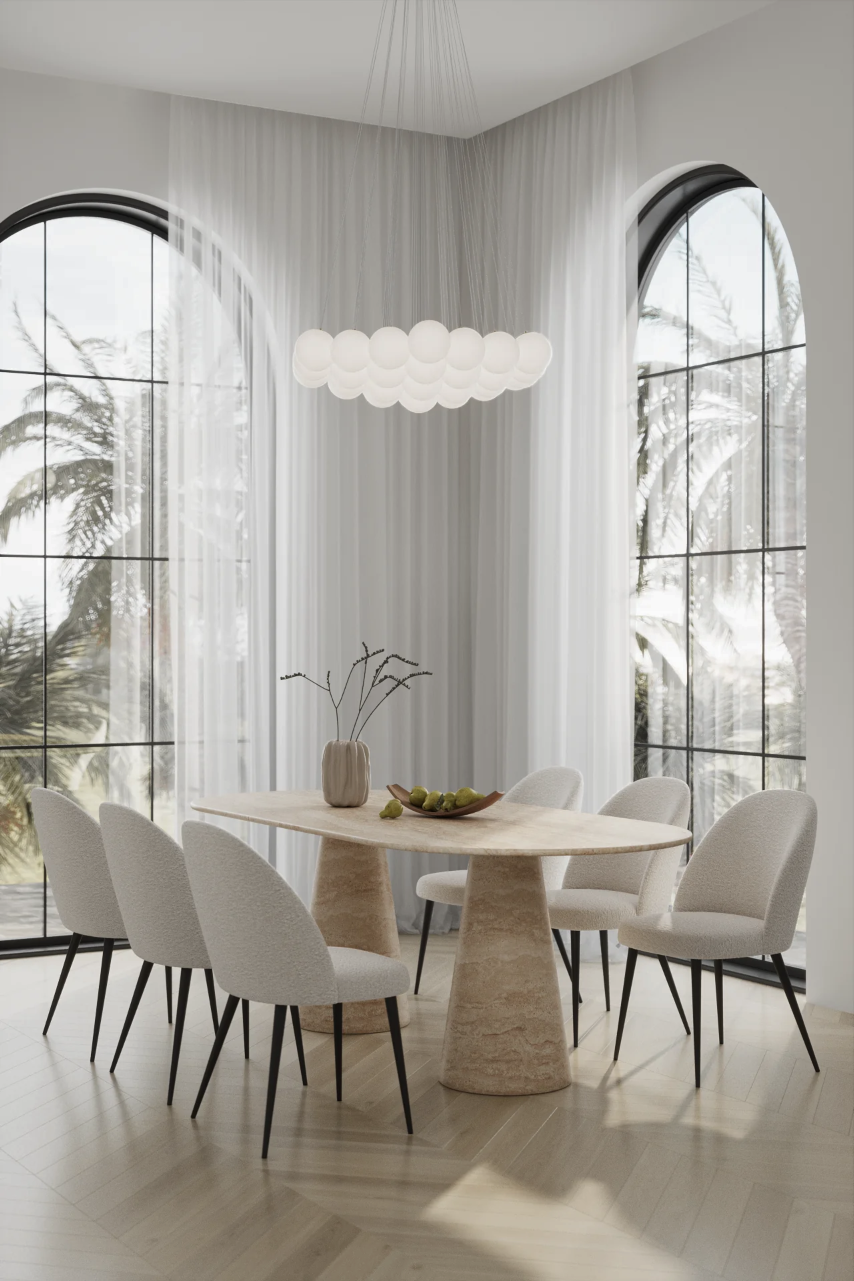 Orlena Boucle Dining Chair - Image 3