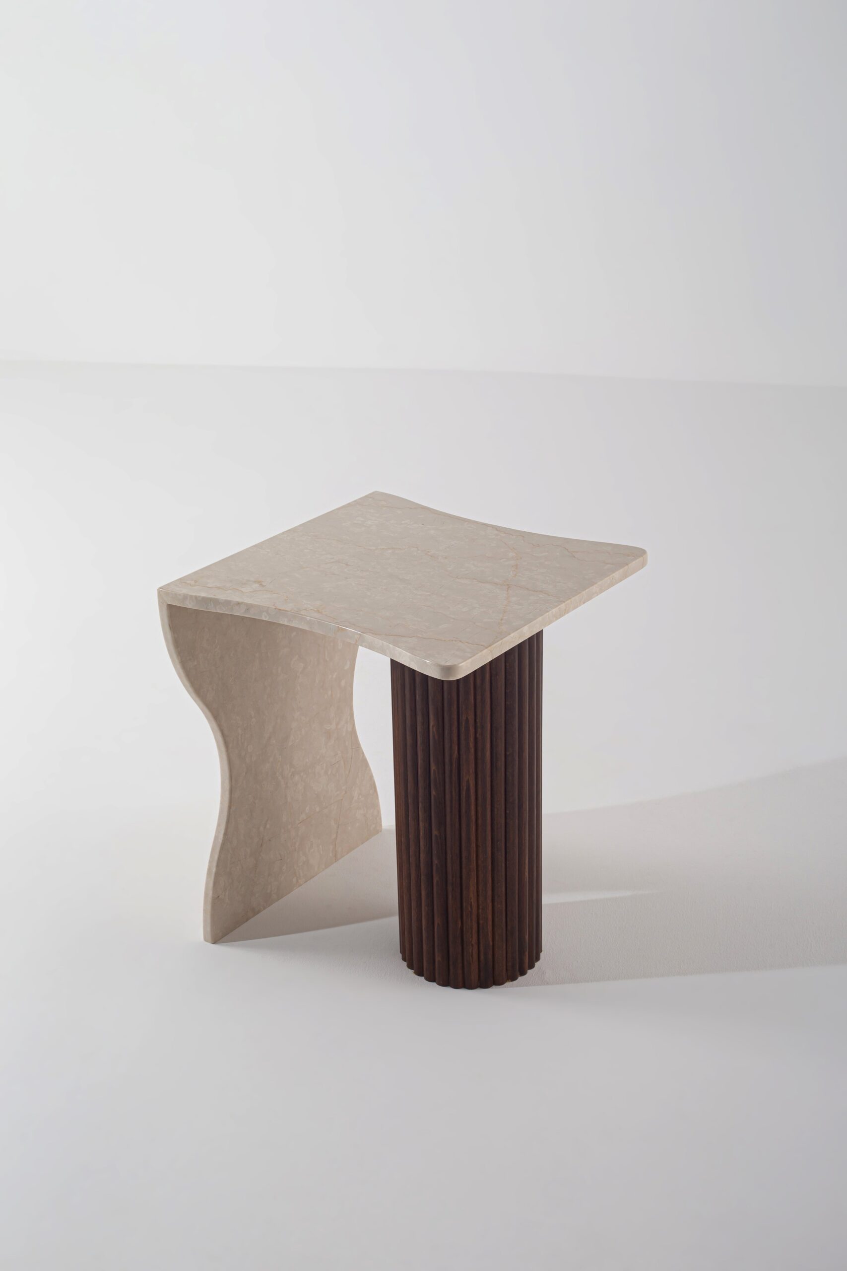 Leocadia Botticino Marble Side Table - Image 3