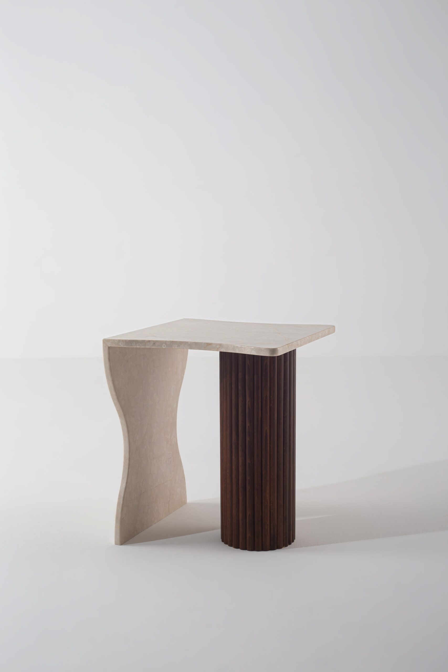 Leocadia Botticino Marble Side Table - Image 4