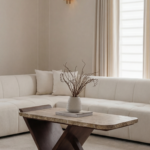 Parthenia Travertine Coffee Table