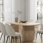Titania Travertine Dining Table