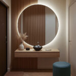 Alira XL Frameless Round Wall Mirror with Backlit LED (150CM)