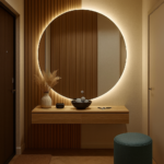 Alira XL Frameless Round Wall Mirror with Backlit LED (150CM)