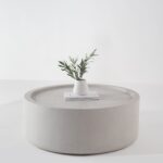 Alto Grey Microconcrete Round Coffee Table