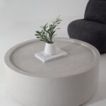 Alto Grey Microconcrete Round Coffee Table