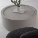 Alto Grey Microconcrete Round Coffee Table