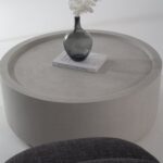 Alto Grey Microconcrete Round Coffee Table