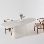 Portia Off White Microconcrete Dining Table