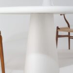 Portia Off White Microconcrete Dining Table