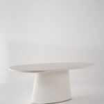 Portia Off White Microconcrete Dining Table