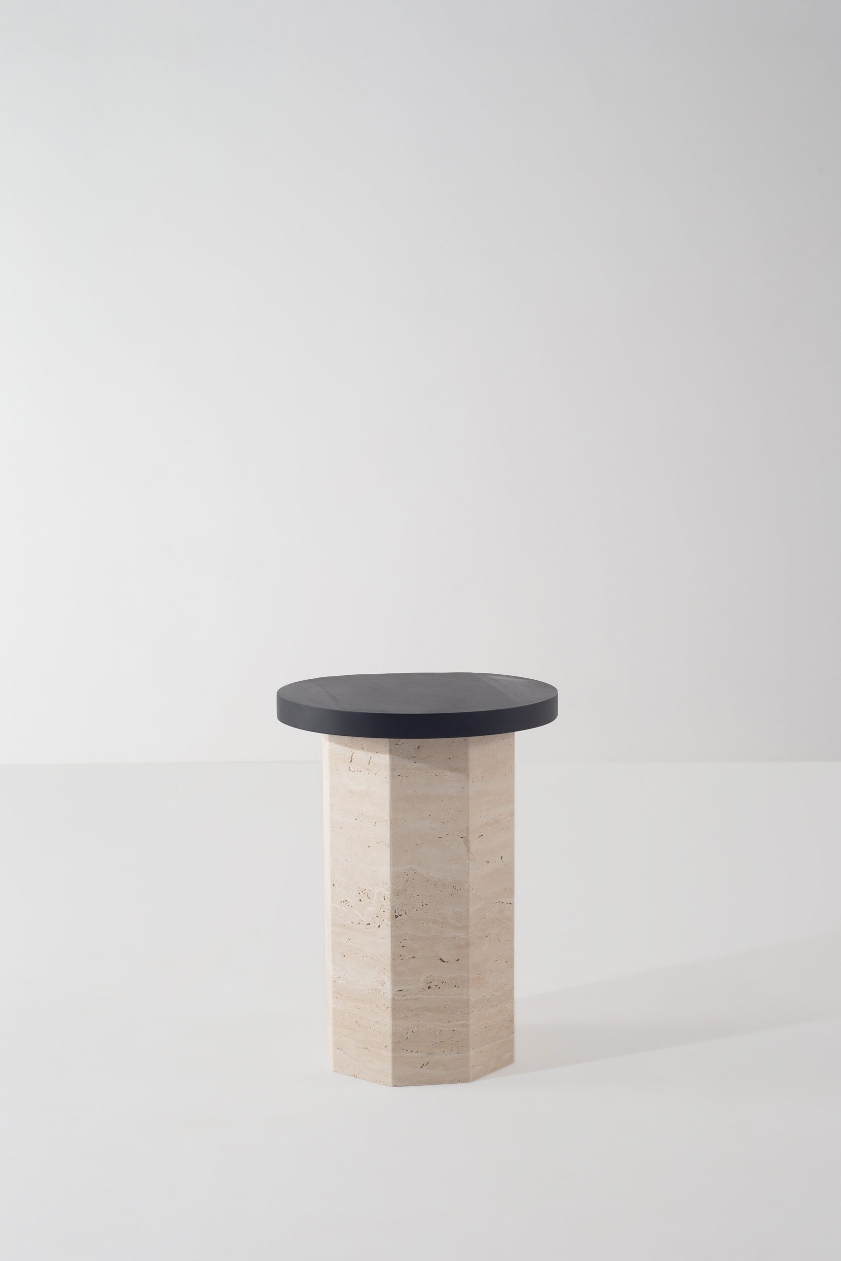 Lucasta Black Painted Wooden Top Side Table