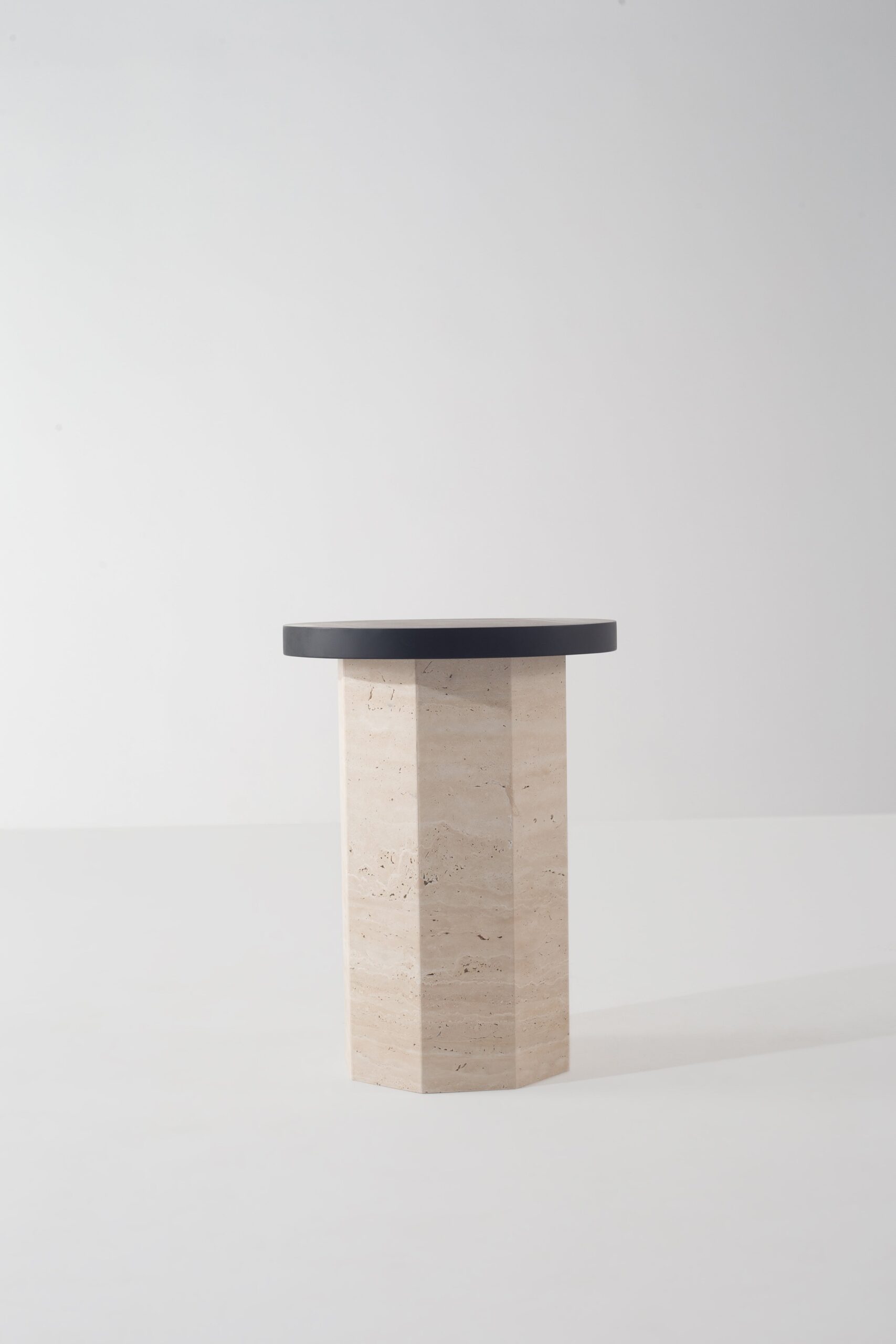 Lucasta Black Painted Wooden Top Side Table - Image 2