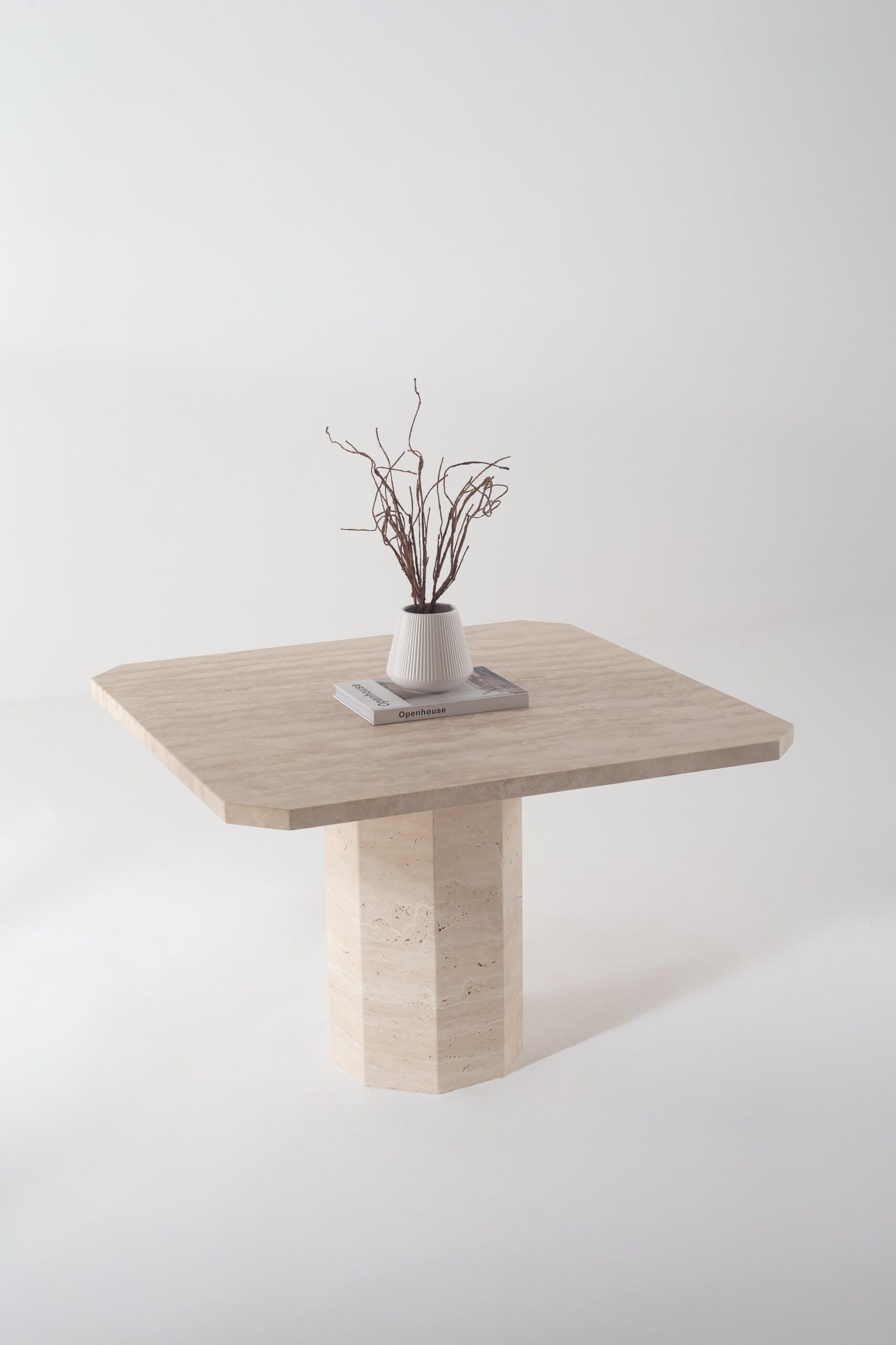 Devlin Travertine Dining Table - Image 3