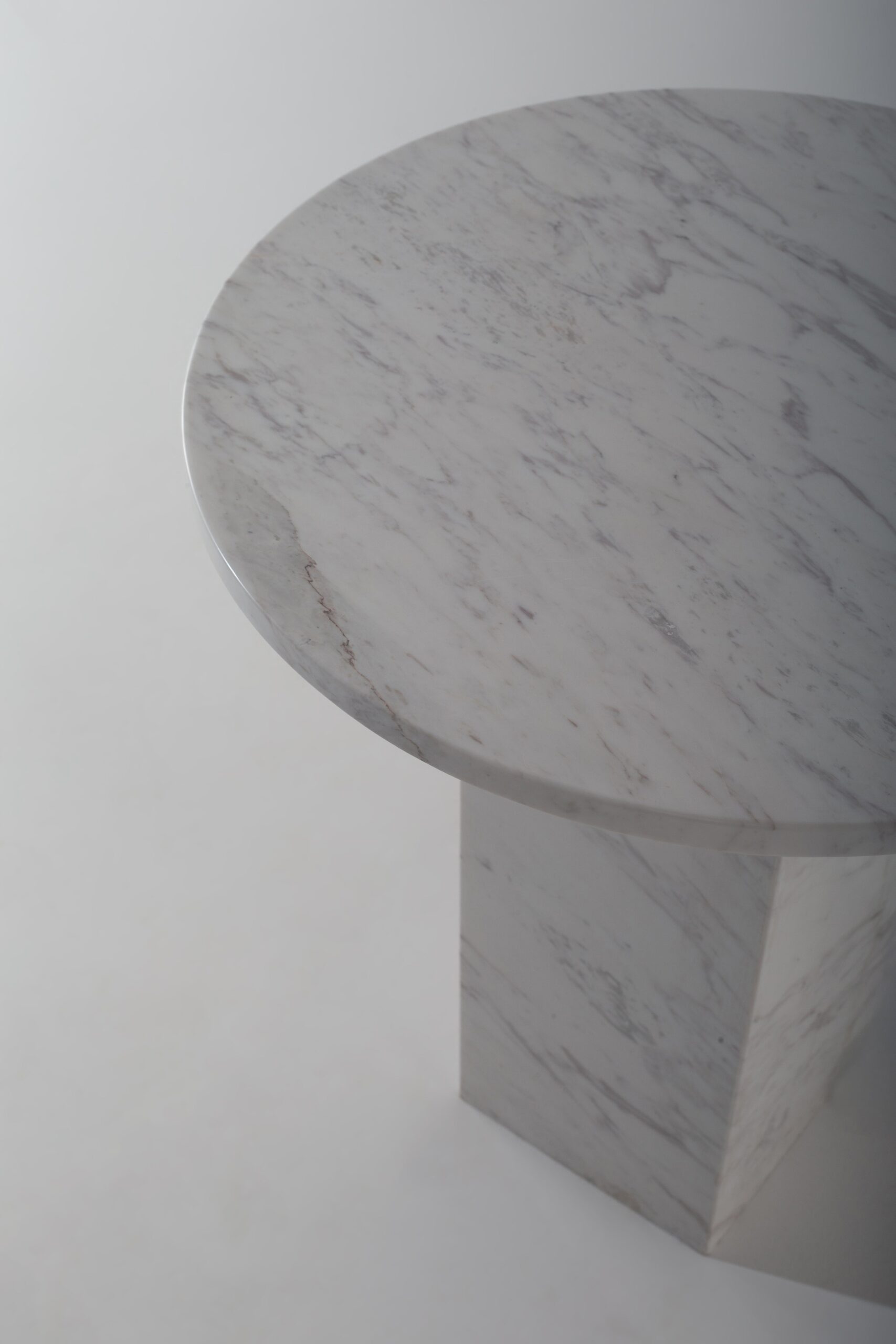 Cirilla Bianco Venus Marble Side Table - Image 3
