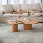 Mariano Solid Oak Nesting Coffee Table Set
