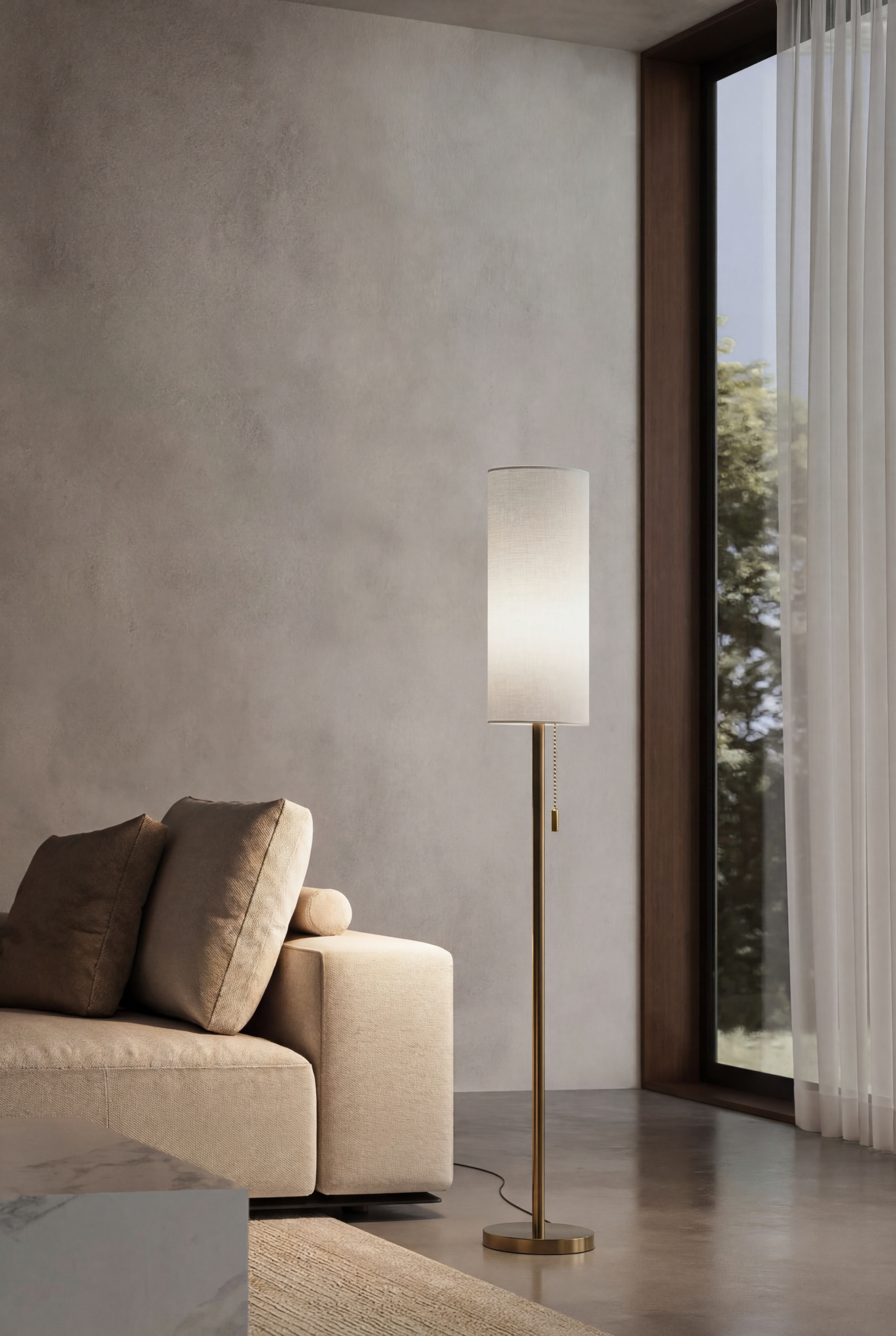 Lumen Gold Tower Floor Lamp