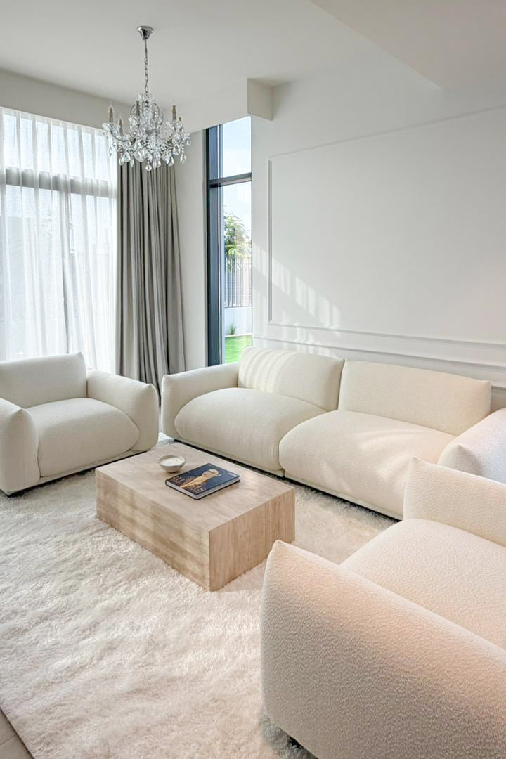 Alannah Off White Boucle Modular 2 Seater Sofa - Image 3