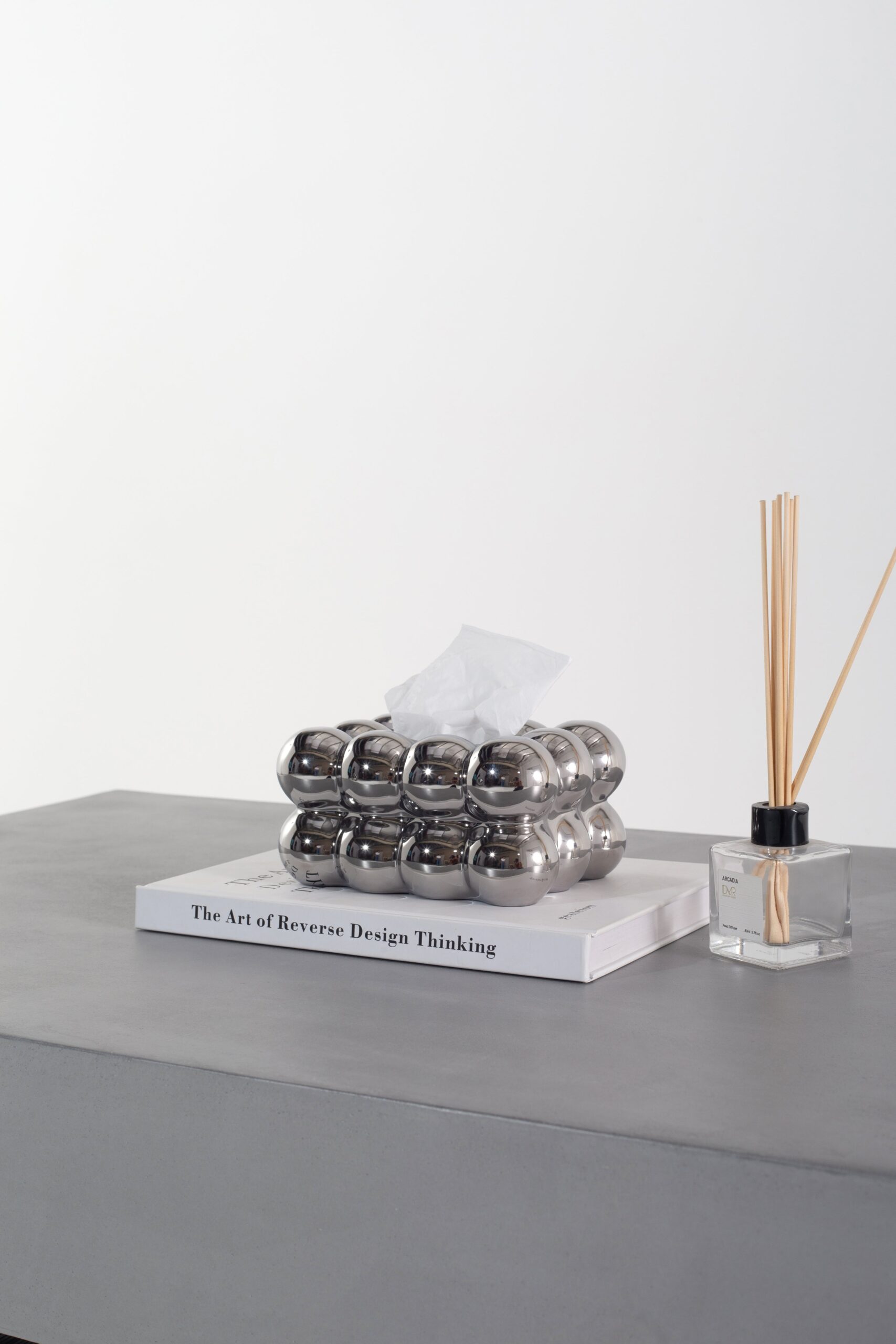 Chrome Bubble Bliss Tissue Holder - Image 2
