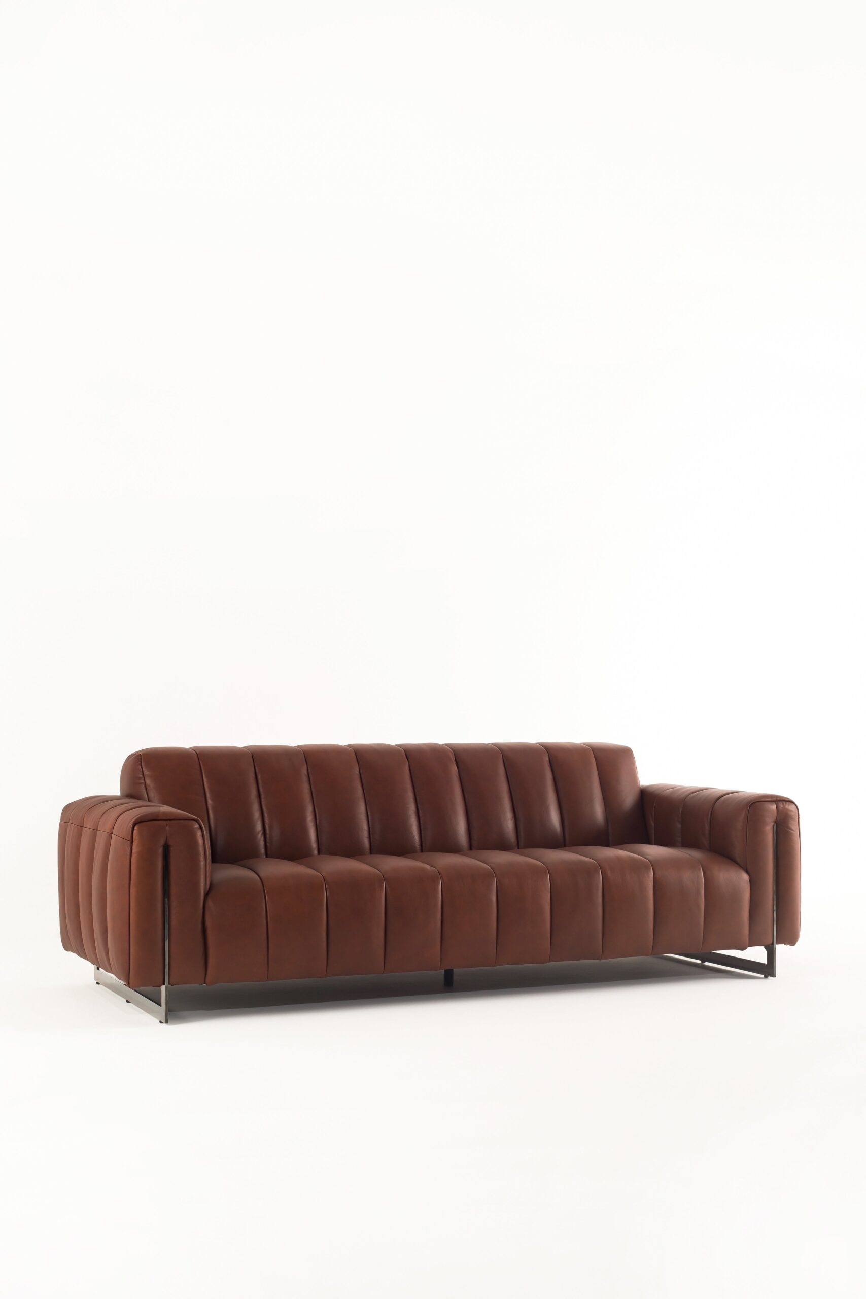 Praskovya Leather Sofa - Image 4