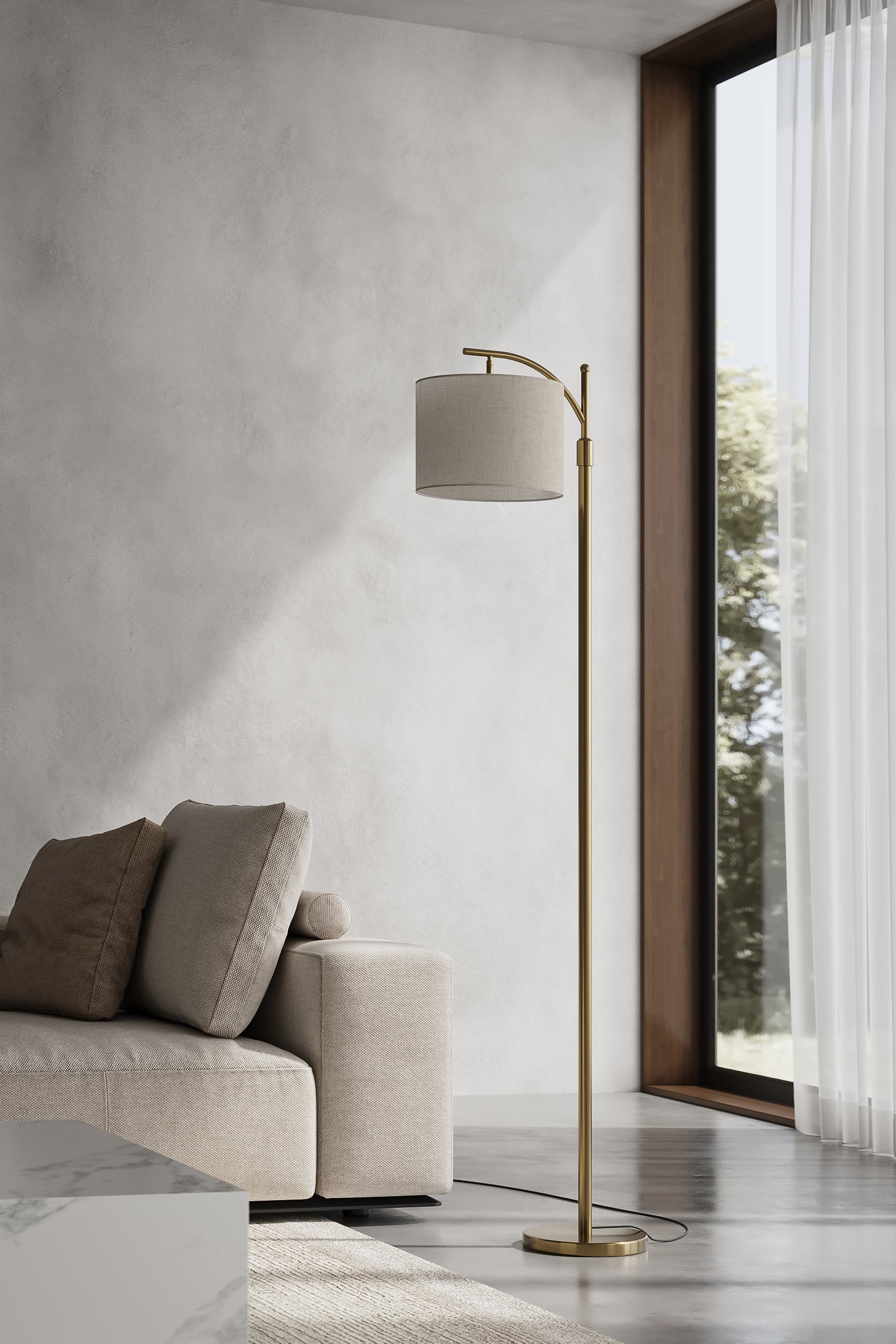 Lunar Arc Gold Floor Lamp - Image 3