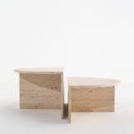Emmeline Nesting Travertine Beige Coffee Table