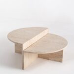 Emmeline Nesting Travertine Beige Coffee Table