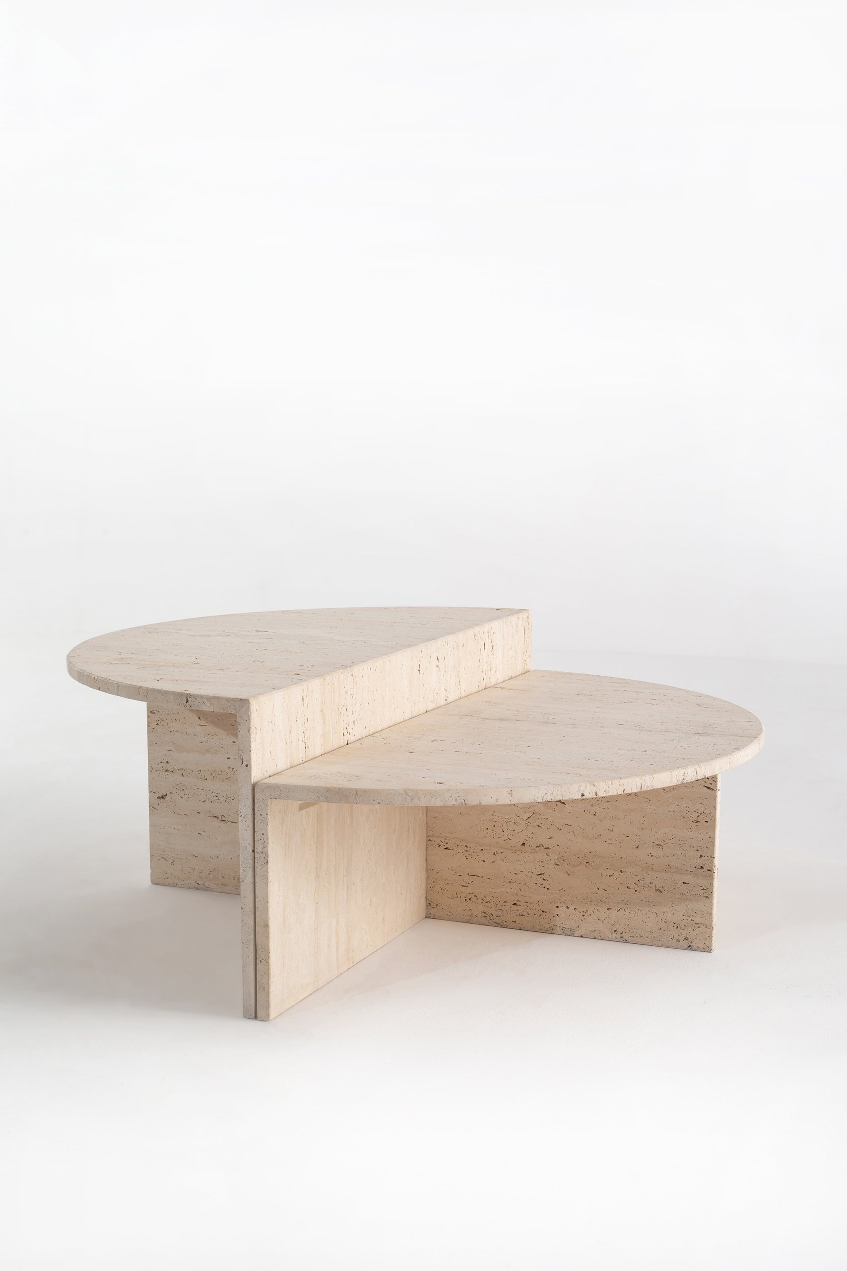 Emmeline Nesting Travertine Beige Coffee Table - Image 7