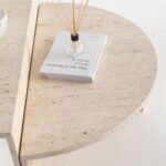 Emmeline Nesting Travertine Beige Coffee Table