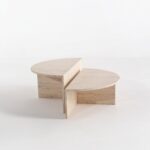 Emmeline Nesting Travertine Beige Coffee Table