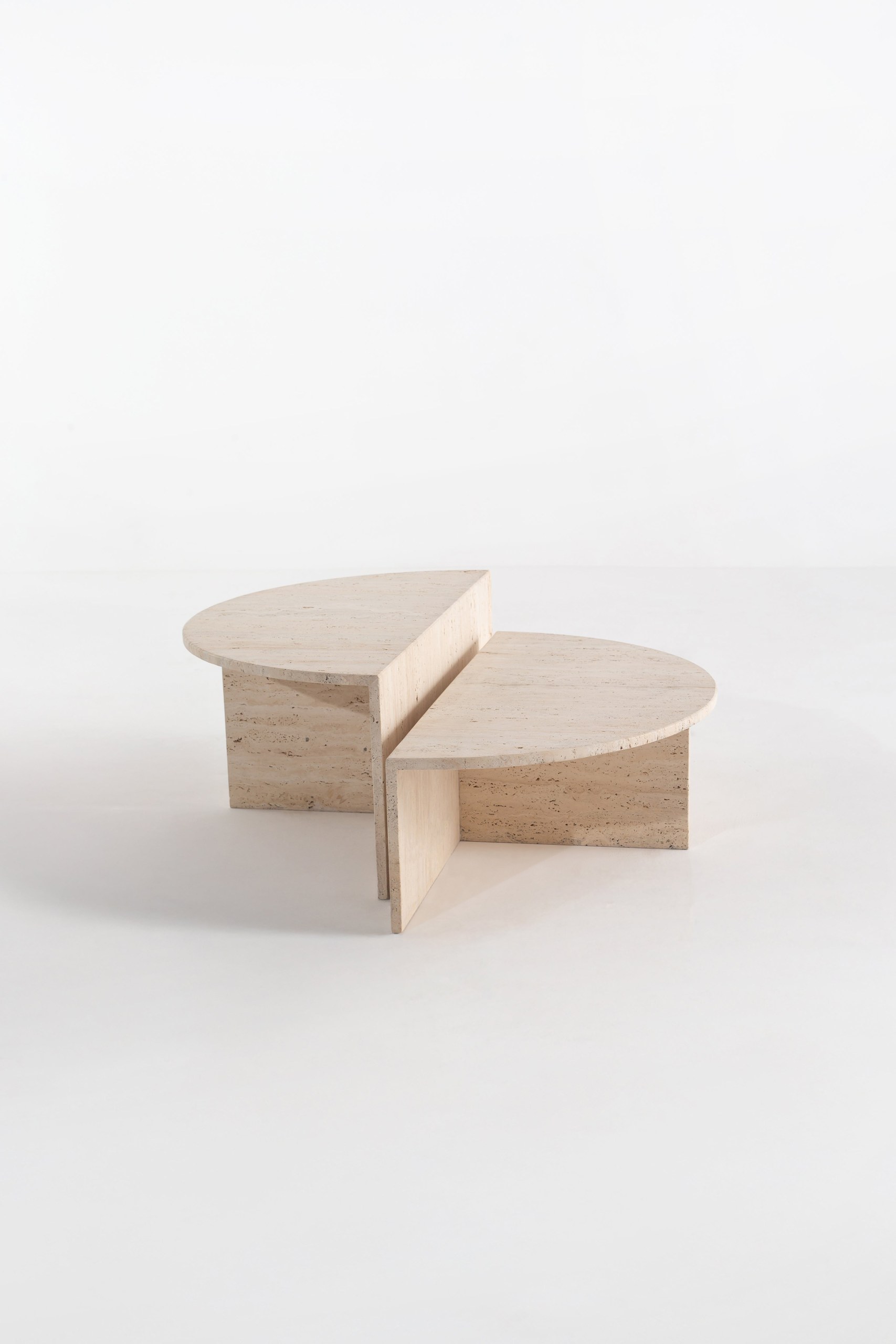 Emmeline Nesting Travertine Beige Coffee Table - Image 9