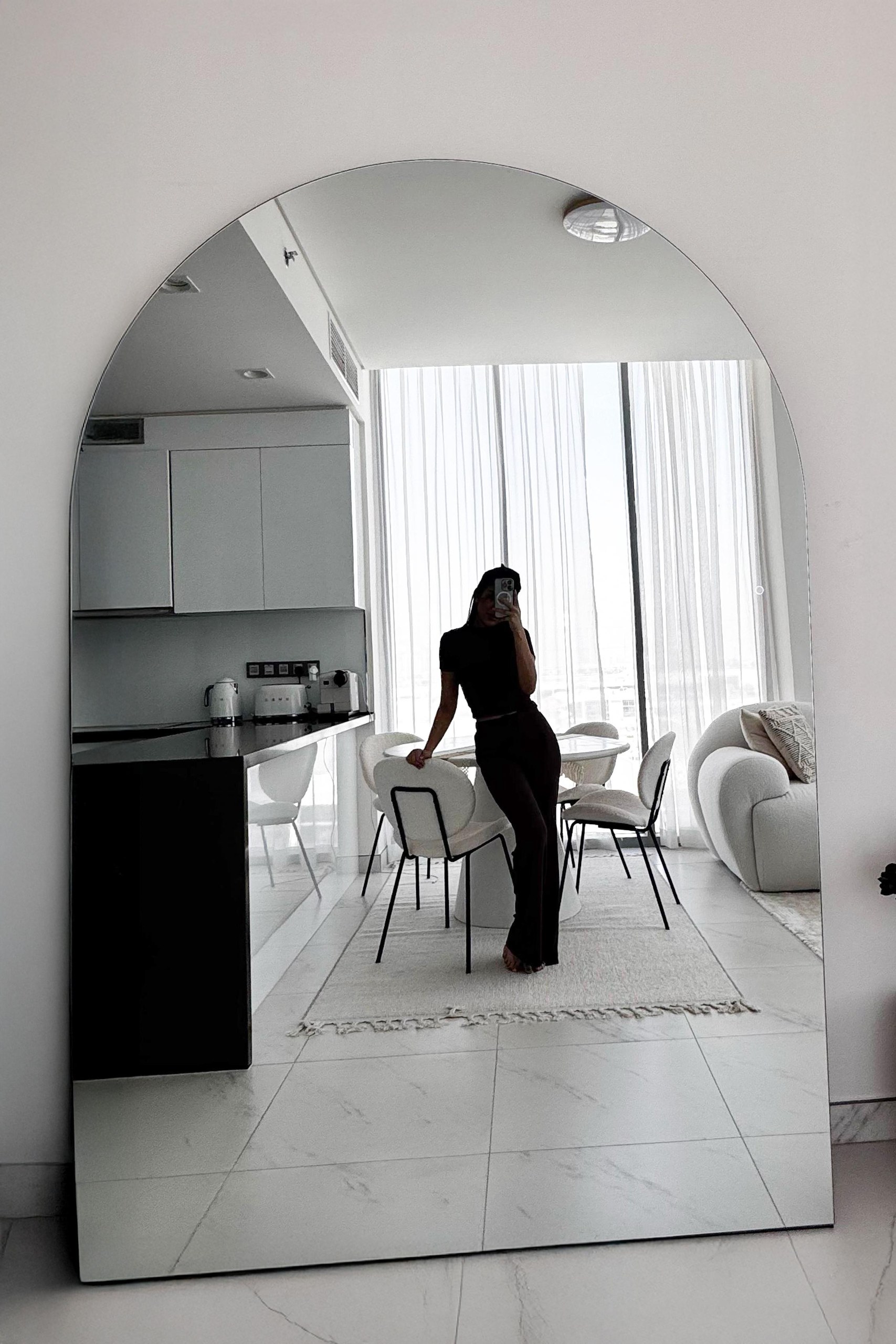 XL Sylvia Backlit Frameless Arch Mirror - Image 2