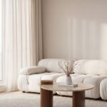 Azwa Puzzled Travertine Top Coffee Table