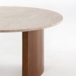 Azwa Puzzled Travertine Top Coffee Table