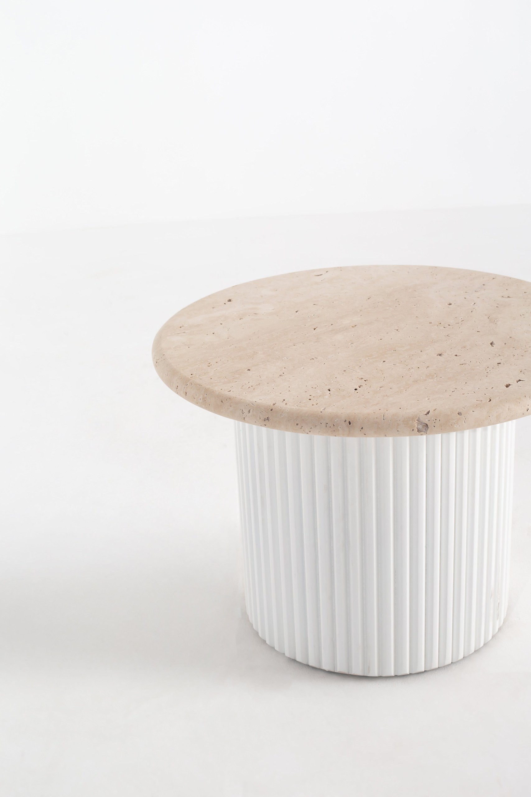 Nora Travertine Side Table - Image 4