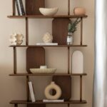 Lunova Dark Wooden Bookcase