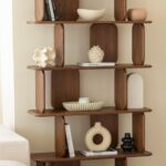 Lunova Dark Wooden Bookcase