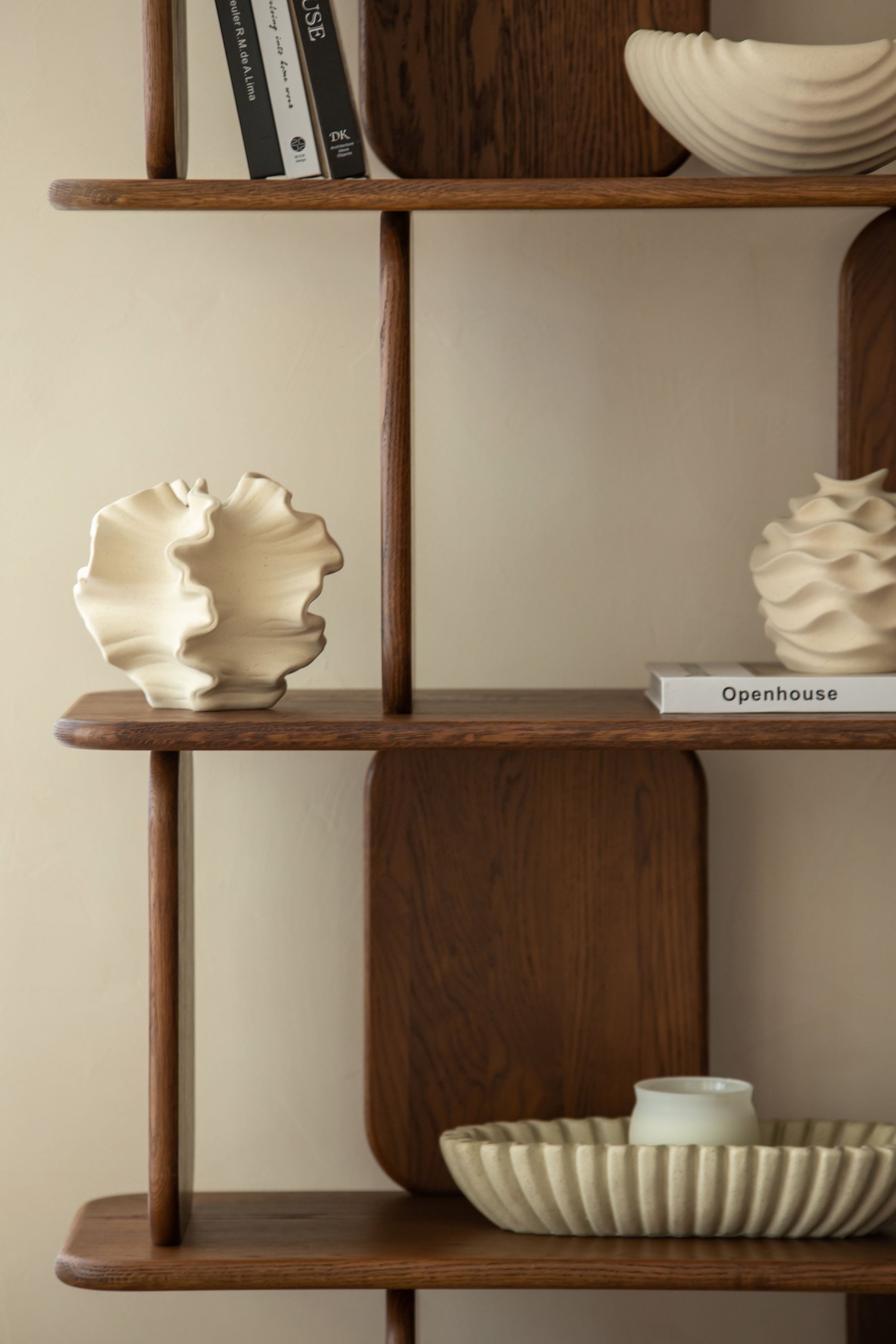 Lunova Dark Wooden Bookcase - Image 5