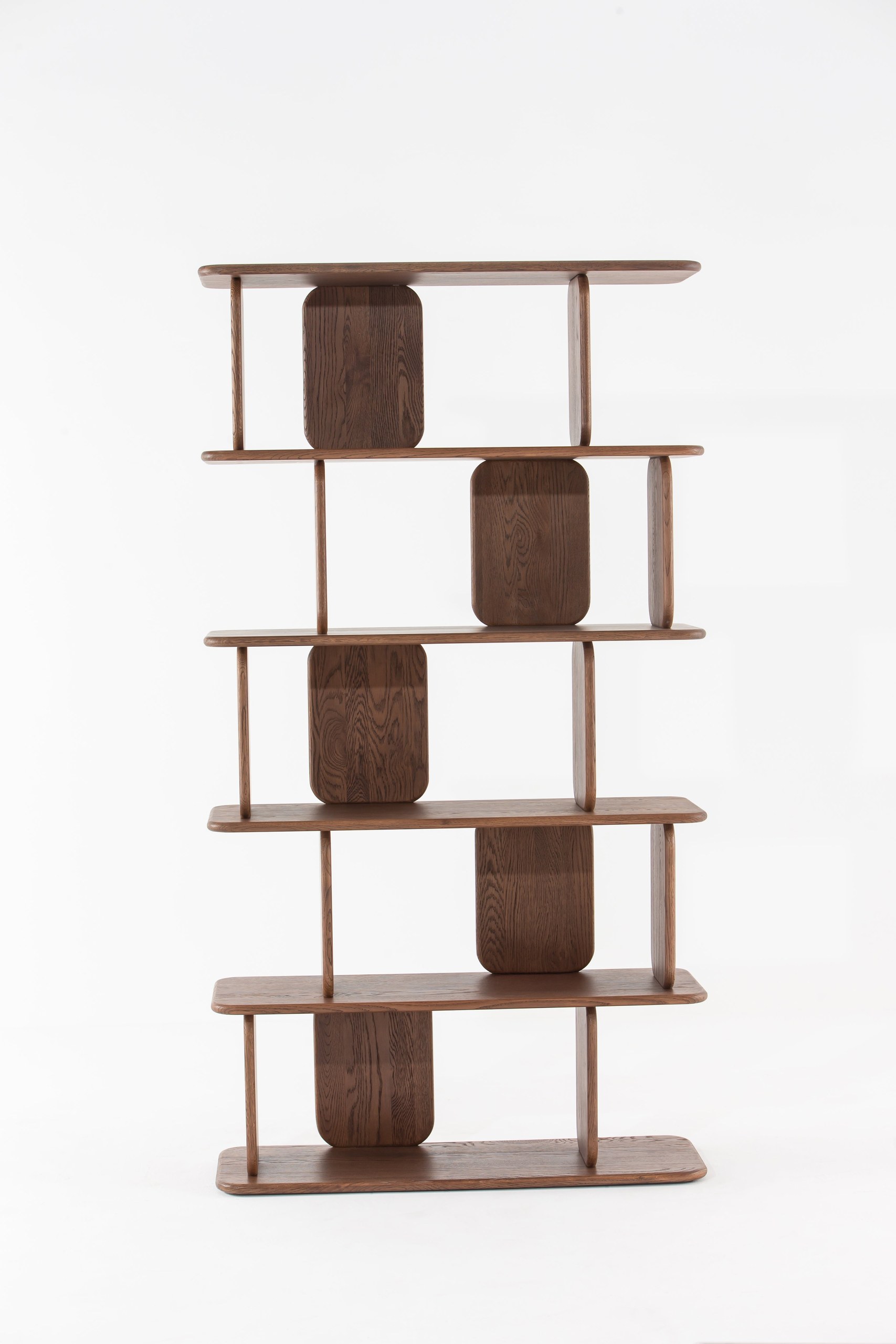 Lunova Dark Wooden Bookcase - Image 10