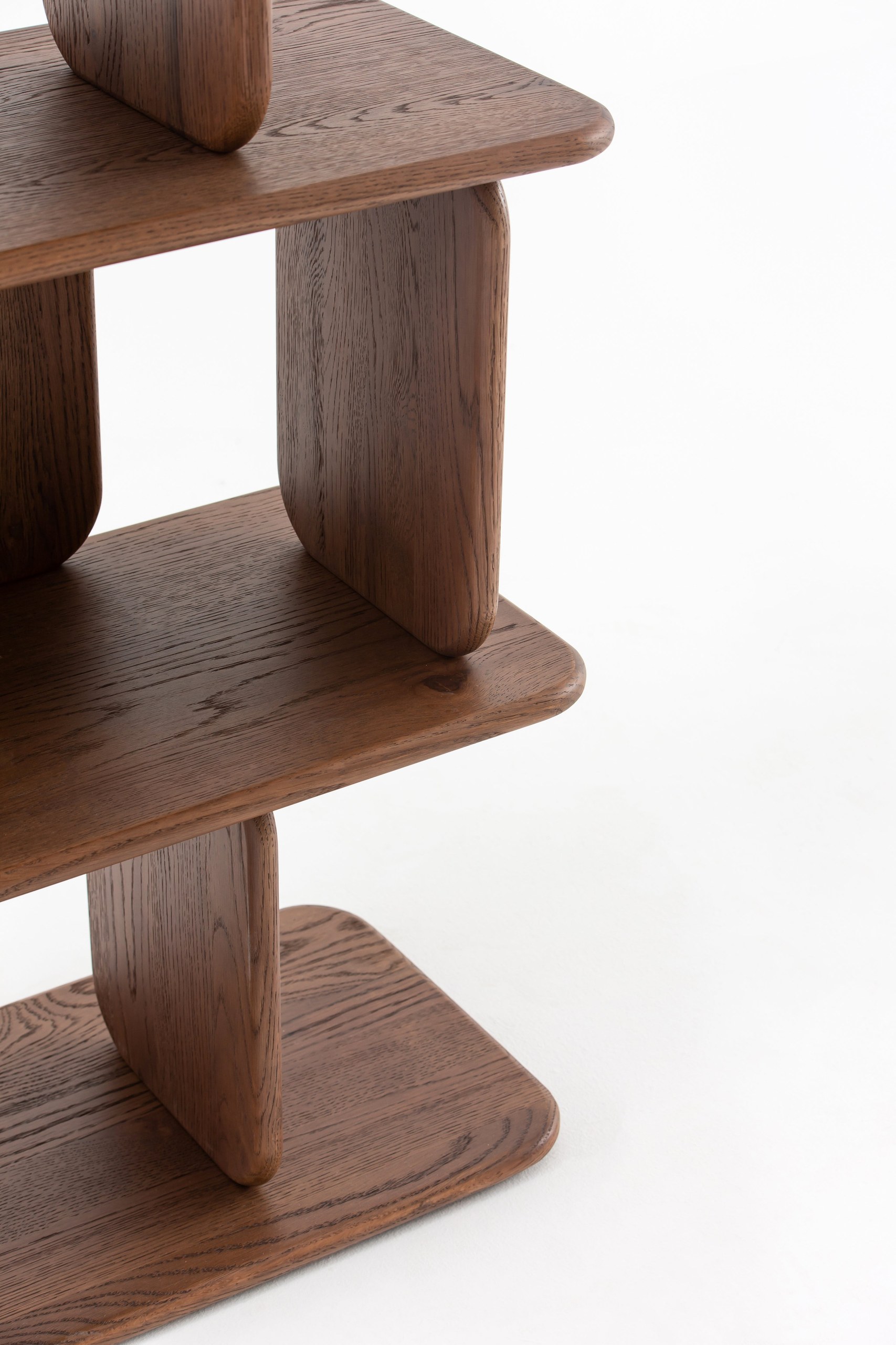 Lunova Dark Wooden Bookcase - Image 13